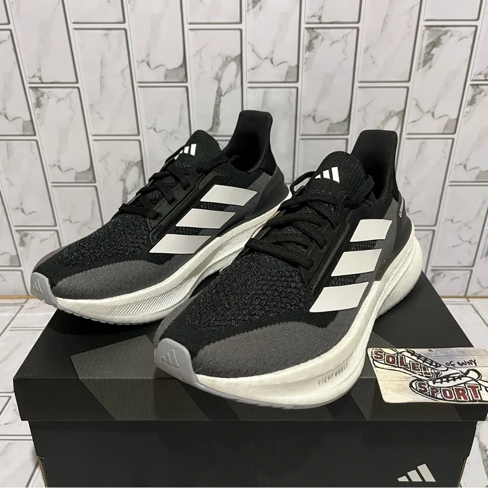 New Adidas Ultraboost 5X Ultra Boost Running Shoes Black Grey White Training